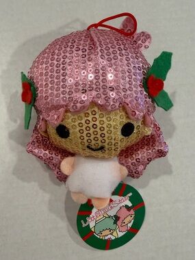 NWT 2021 Sanrio Little Twin Stars LALA Pink Gold Sequin Holiday Ornament